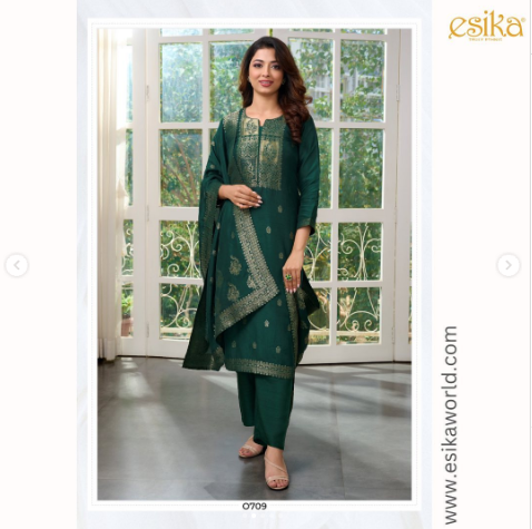 Fusion Indian Suit with Modern Embroidery Touch