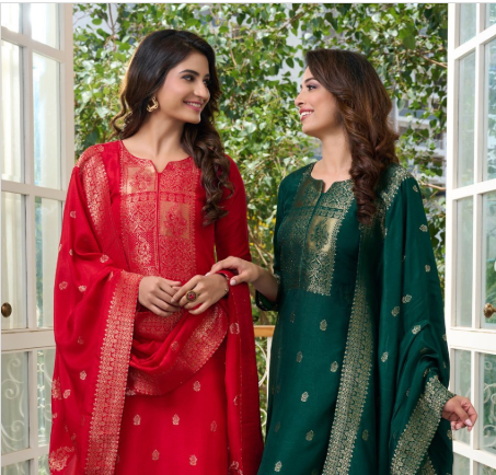 Traditional Indian outfit with elegant details